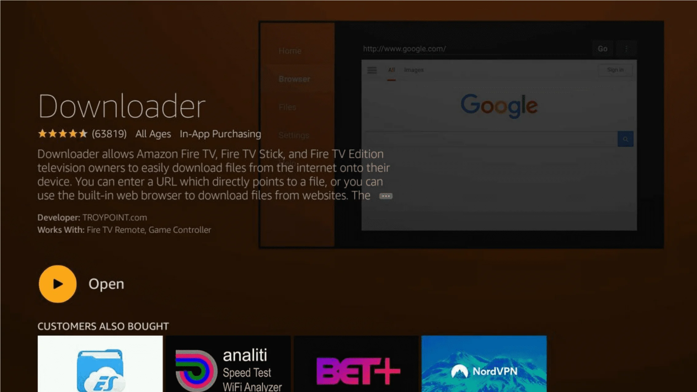 Downloader Ready to launch on Amazon Firestick - iptv on Firestick