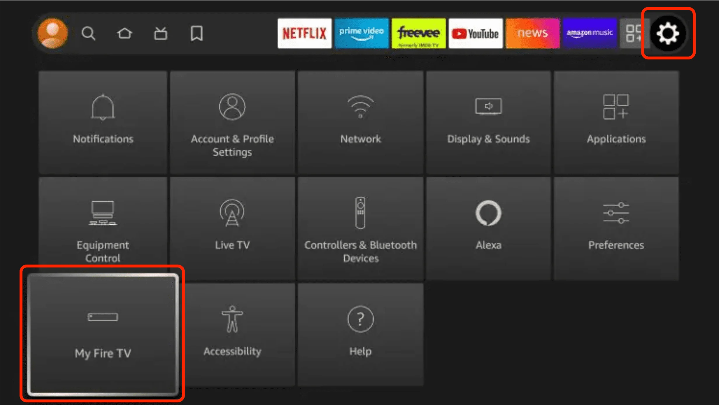 Settings - My Fire TV - iptv on Firestick