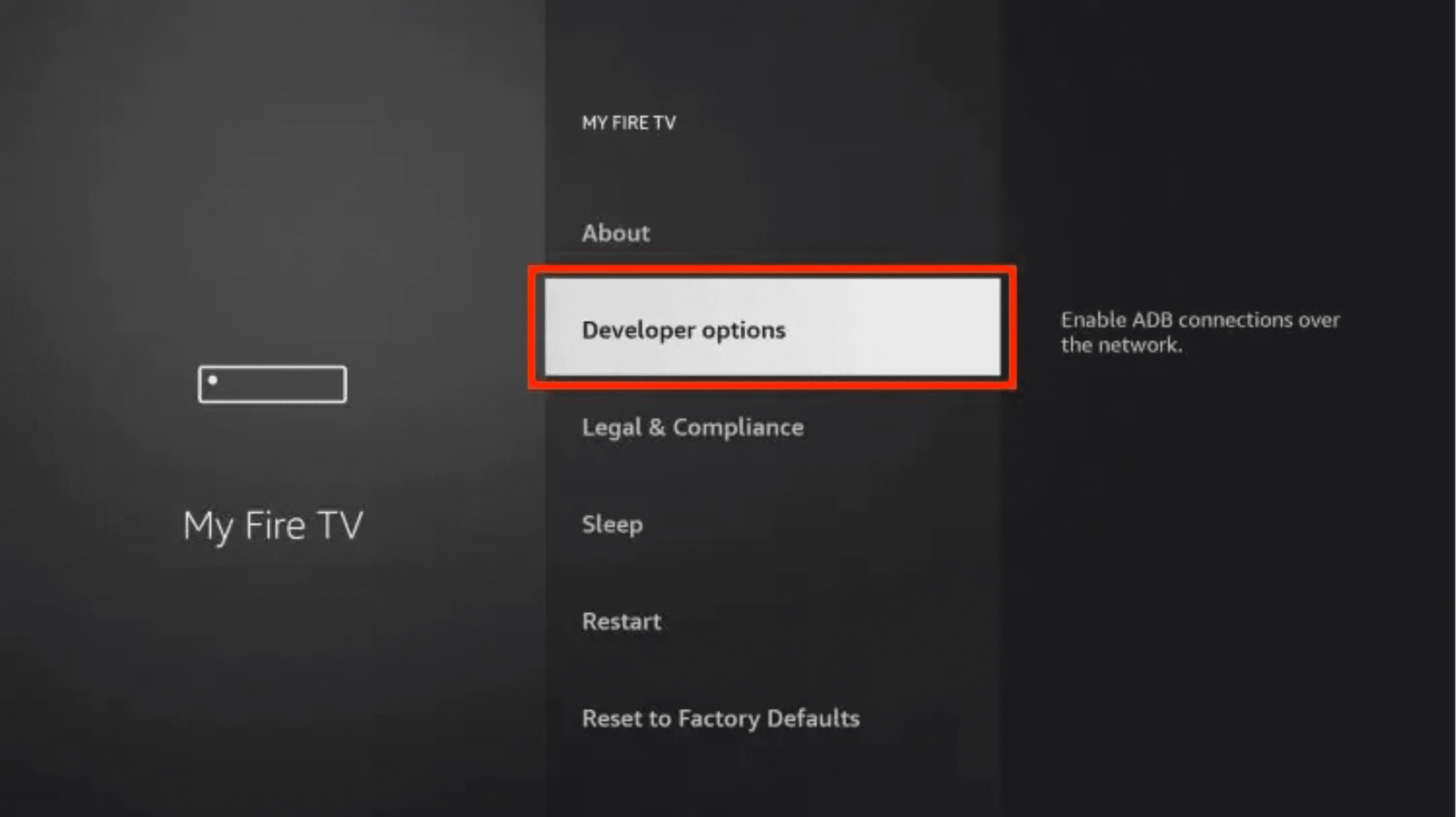 Enable Developer Options on Amazon Firestick - iptv on Firestick