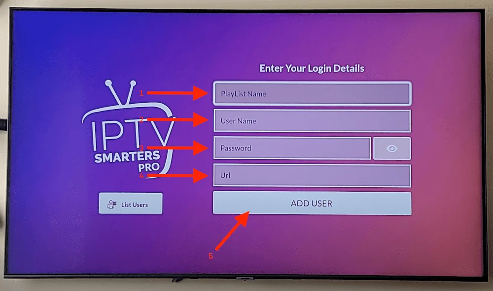 XTream Code - IPTV Smarters Pro on Samsung TV